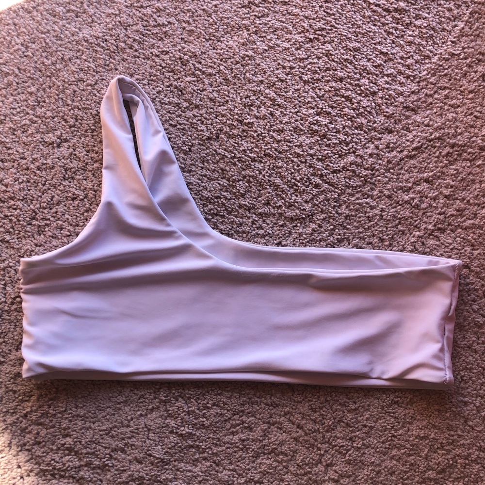 One strap white bikini top
